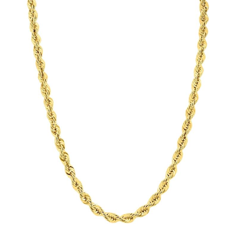 14K Yellow Gold Filled 6MM Rope Chain with Lobster Clasp - 24 Inch