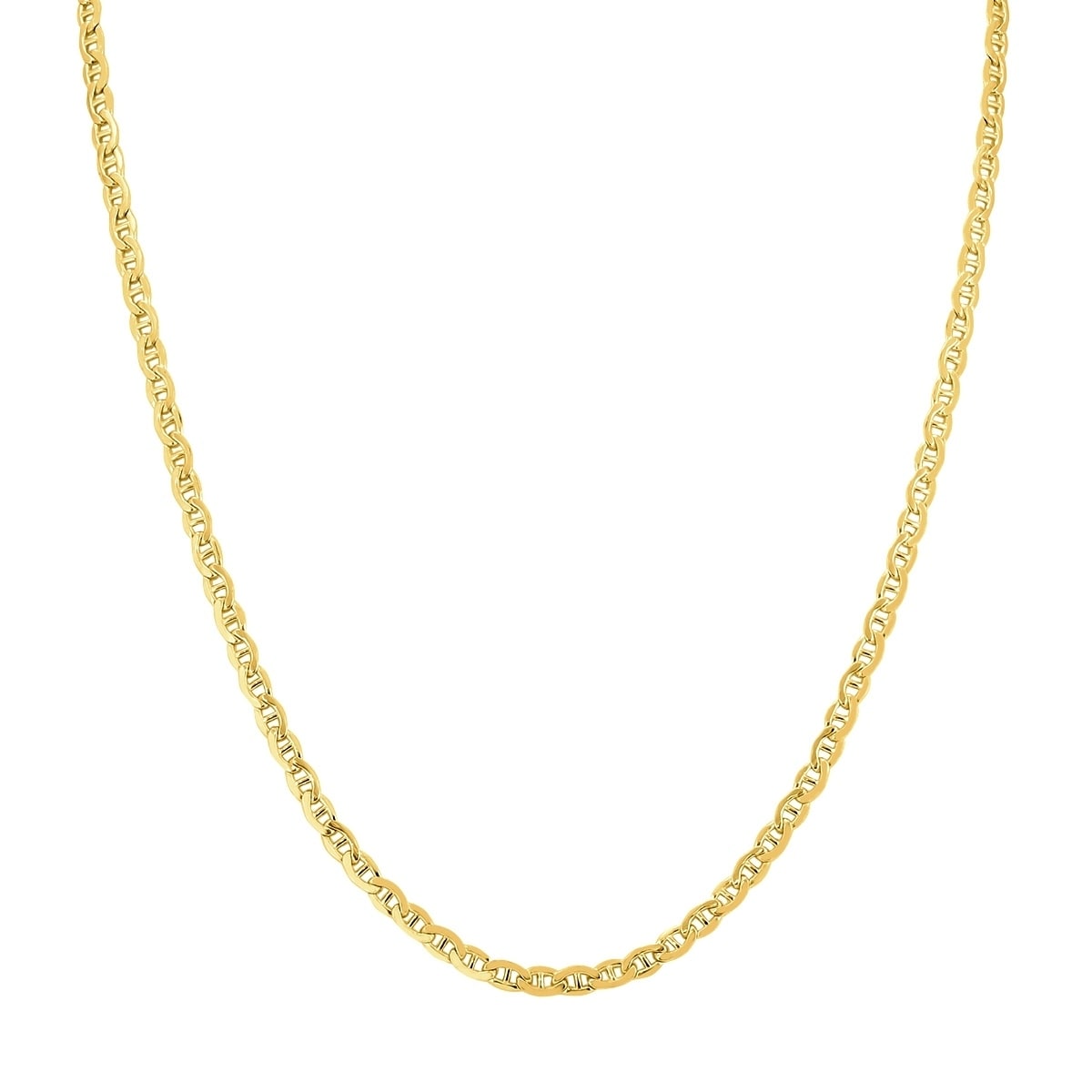 Marquee 14K Yellow Gold Filled 3.2MM Mariner Link Chain with Lobster Clasp - 22 Inch