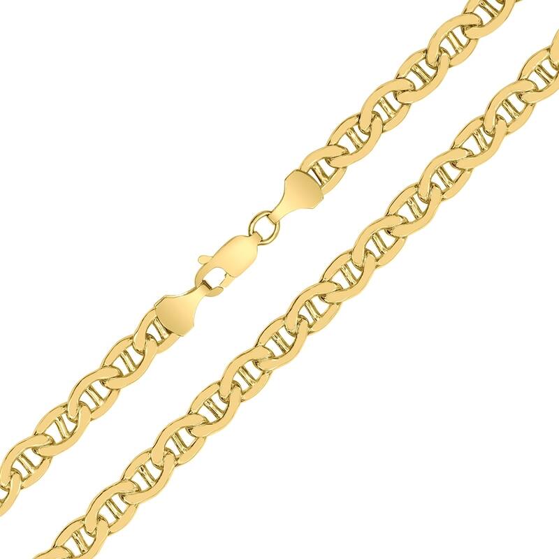 14K Yellow Gold Filled 4.9MM Mariner Link Chain with Lobster Clasp - 18 Inch
