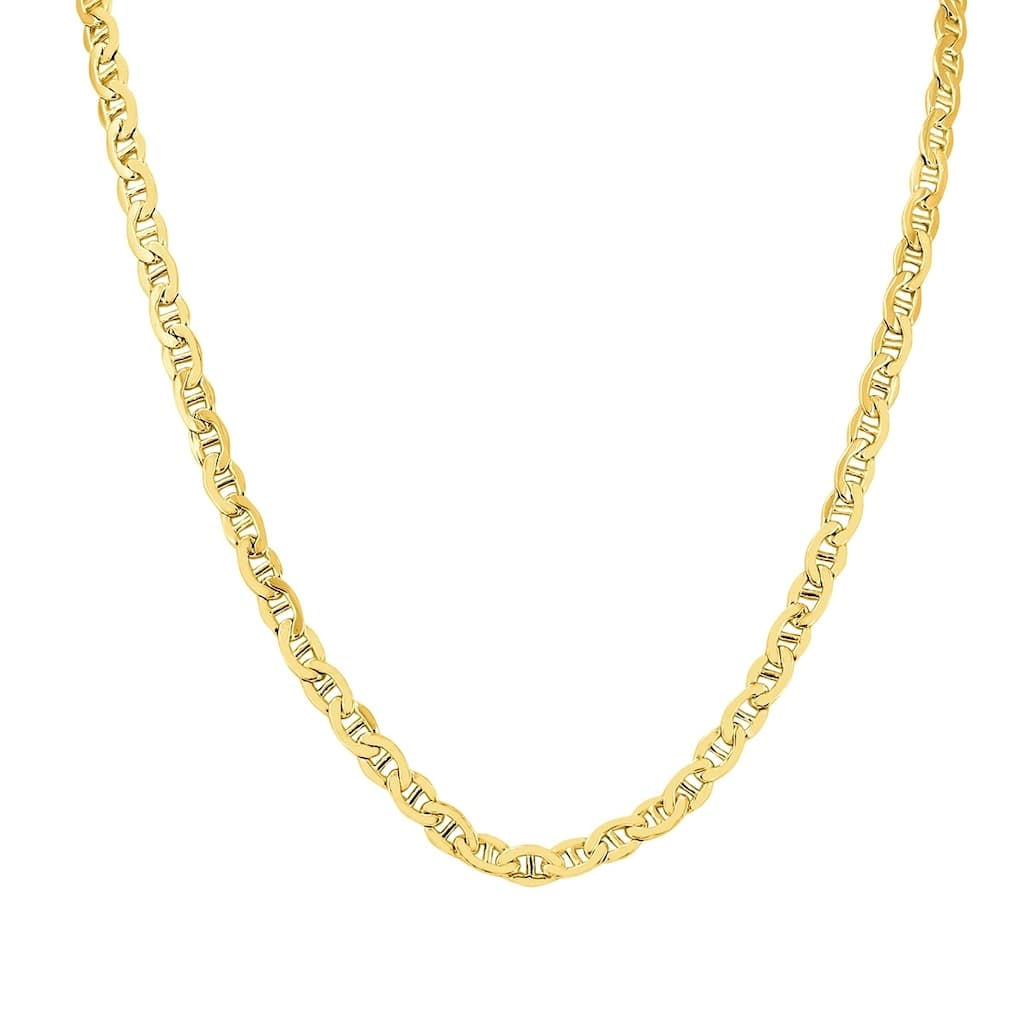 14K Yellow Gold Filled 4.9MM Mariner Link Chain with Lobster Clasp - 18 Inch