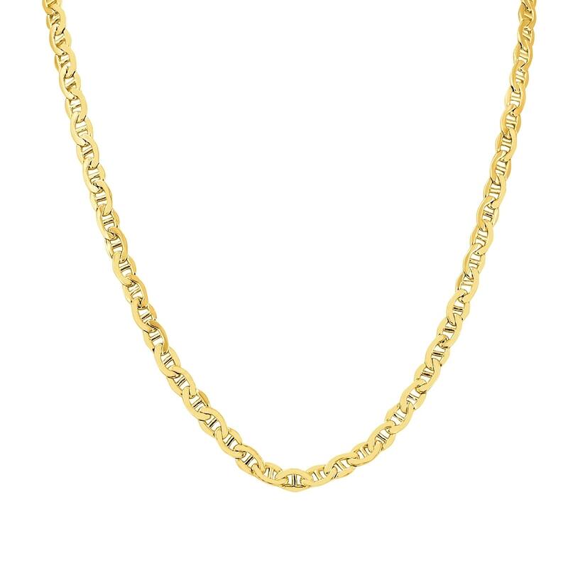 14K Yellow Gold Filled 4.9MM Mariner Link Chain with Lobster Clasp - 18 Inch