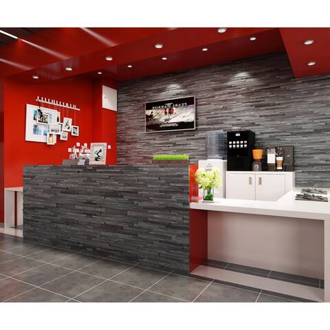 3D Dark Grey 10.4 Square Feet Solid Barn Wood Panels