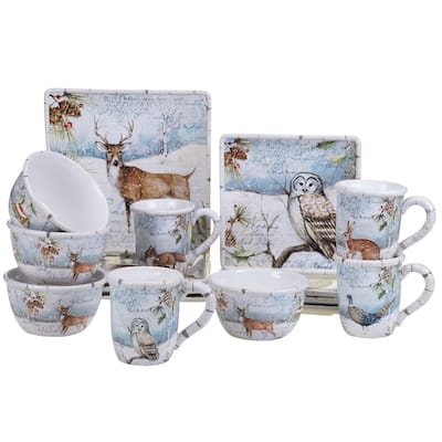 Certified International Winter's Lodge 16-piece Dinnerware Set, Service for 4