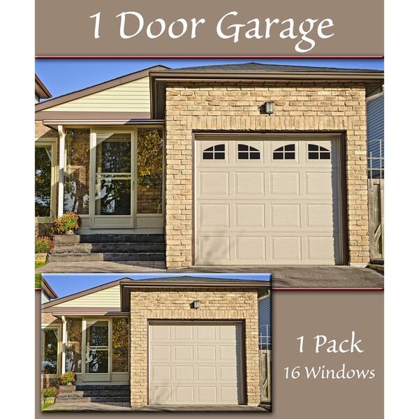 Shop Decorative Magnetic Single Door Garage Windows Black 16 Pc