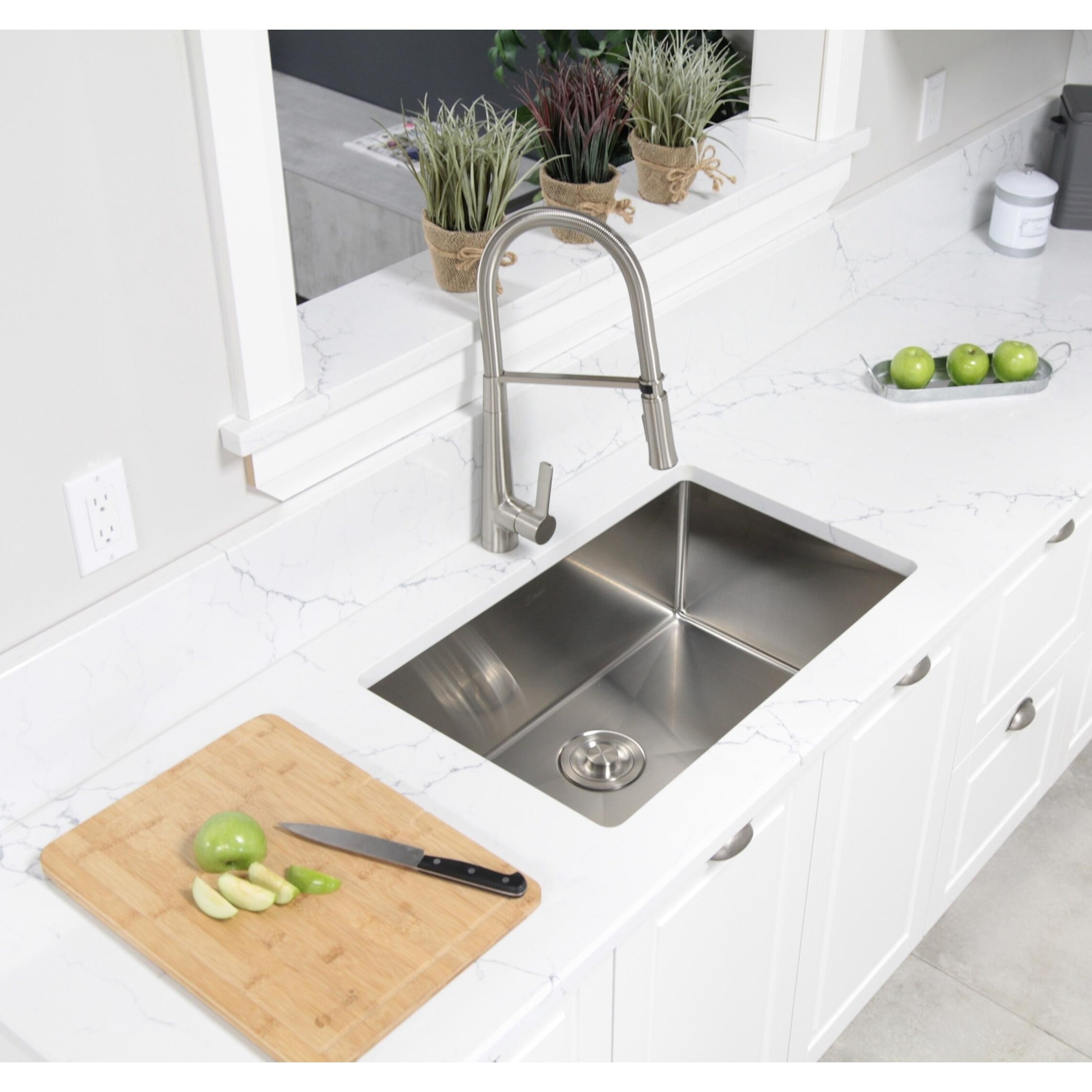 Shop 28 Undermount 16g Kitchen Sink With Grid And Cutting Board S