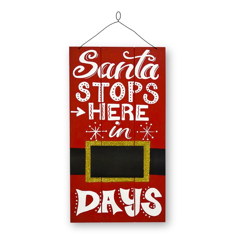 National Tree Company 22 in. Santa Countdown Wall Art - 22 in