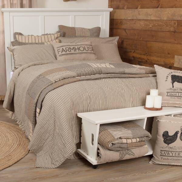 Shop Vhc Farmhouse Bedding Sawyer Mill Striped Cotton Quilted