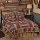 preview thumbnail 9 of 7, National Quilt Museum Kindred Stars and Bars Quilt Golden Tan/Rust Red/Navy - California King