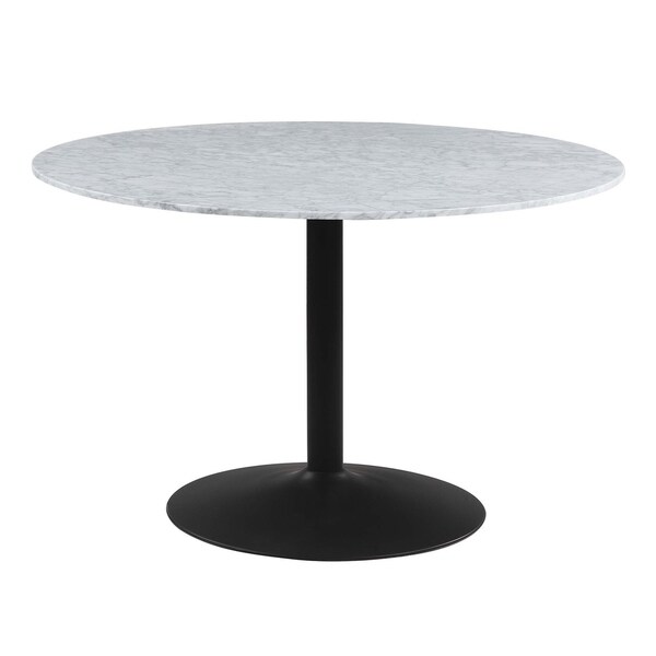 Coaster Modern White and Black Marble Dining Table