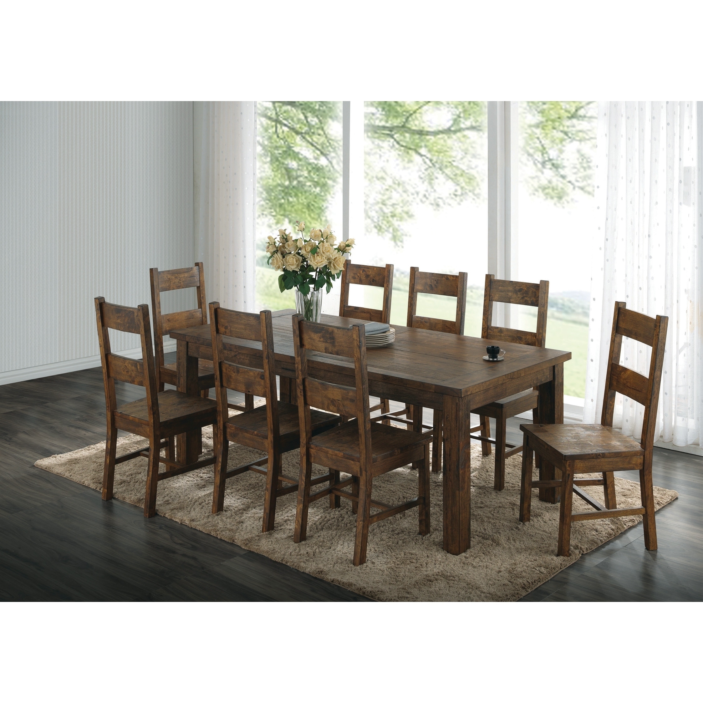 Coleman Rustic Golden Brown Dining Table Coleman Rustic Golden Brown Dining Table