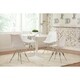 Lowry Mid-century Modern White Round Dining Table - Thumbnail 3