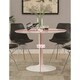 Lowry Mid-century Modern White Round Dining Table - Thumbnail 5