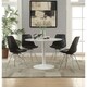 Lowry Mid-century Modern White Round Dining Table - Thumbnail 2