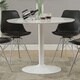 Lowry Mid-century Modern White Round Dining Table - Thumbnail 0