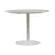 Lowry Mid-century Modern White Round Dining Table - Thumbnail 4