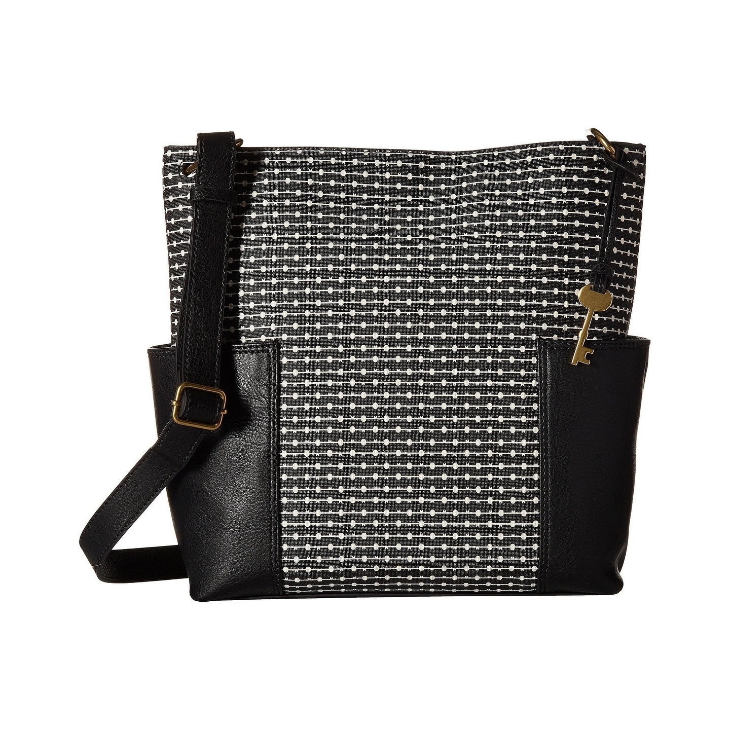 fossil black and white crossbody