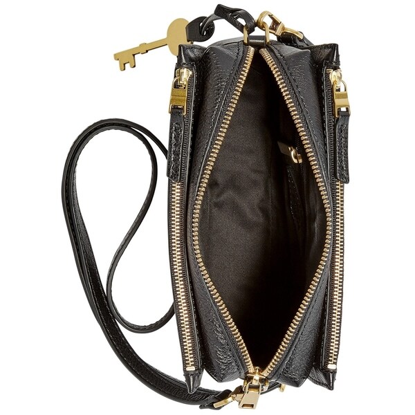 crossbody black leather