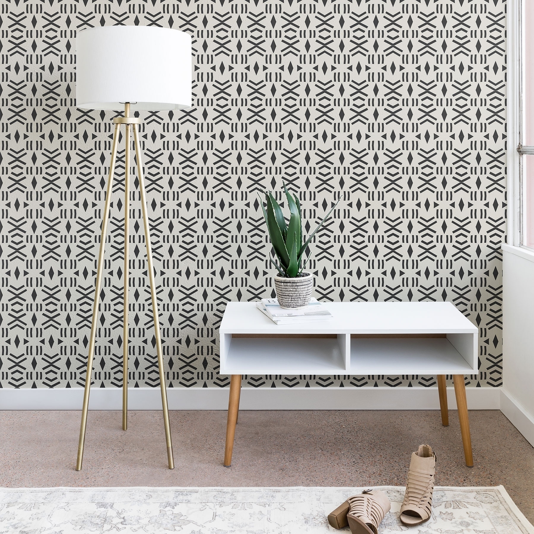 Mod Mudcloth Peel And Stick Removable Wallpaper  Love vs Design