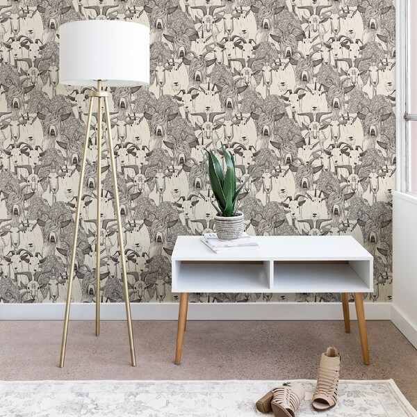 Zag Square' Grasscloth' Wallpaper by Nathan Turner - Terracotta