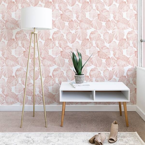 Shop Little Arrow Design Co Watercolor Monstera In Dusty Pink