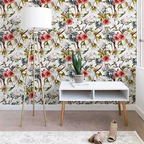 Marta Barragan Camarasa Boho Skulls Blooming in the Garden Wallpaper - Overstock - 22579796 Marta Barragan Camarasa Boho Skulls Blooming in the Garden Wallpaper - Overstock - 22579796
