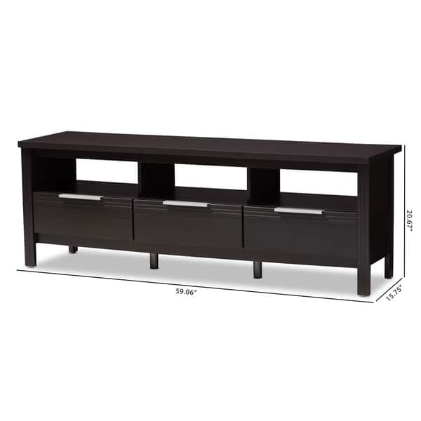 Contemporary Dark Brown TV Stand by Baxton Studio Bed Bath & Beyond