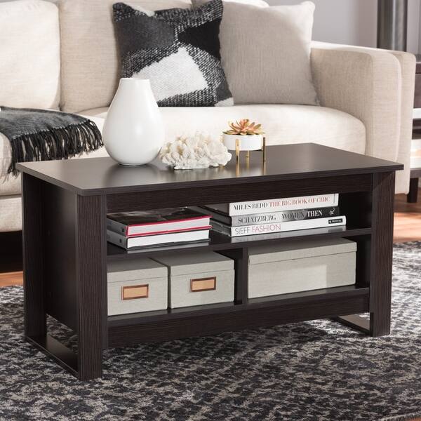 Contemporary Dark Brown Coffee Table by Baxton Studio - Bed Bath ...