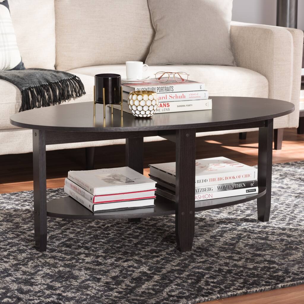 Contemporary Dark Brown Coffee Table by Baxton Studio