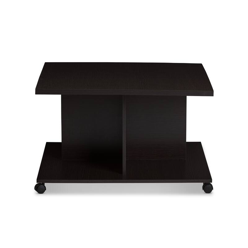 Contemporary Dark Brown Coffee Table by Baxton Studio