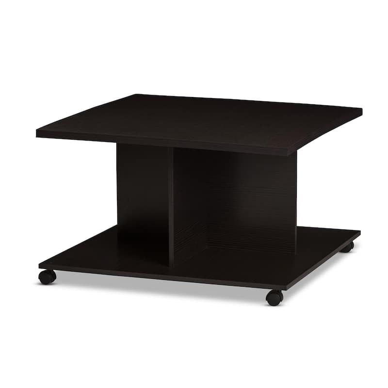 Contemporary Dark Brown Coffee Table by Baxton Studio