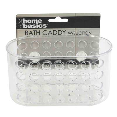 Home Basics Clear Caddy and Suction Cups