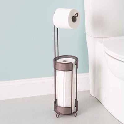 Home Basics Metropolitan Collection Bronze Steel Toilet Paper Holder