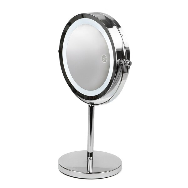 Light-Up Display Stand@ROUND MIRROR@ILLUMINATE Ornamental GLASS /& CRYSTAL L E D