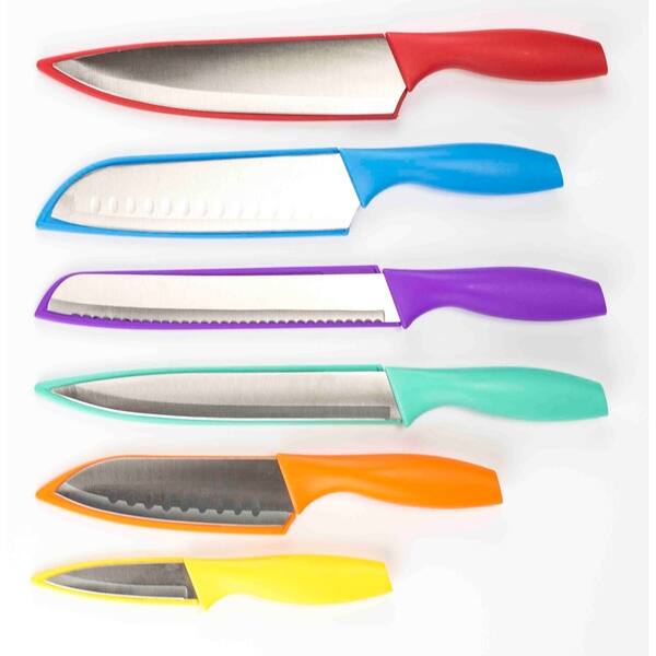 Home Basics Stainless Steel 6 Piece Knife Set And Colorful Slip Covers Overstock 22580180 2:54 cuisinart 40 355 просмотров. home basics