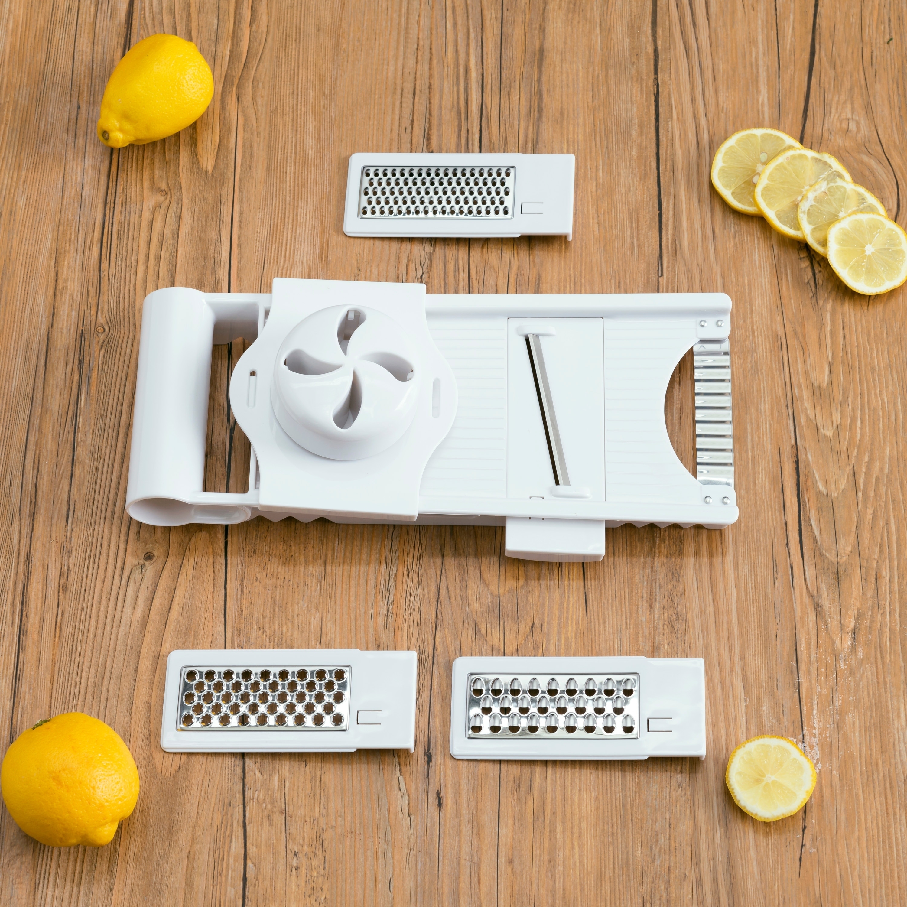 Home Basics Mandoline Slicer With Storage, White