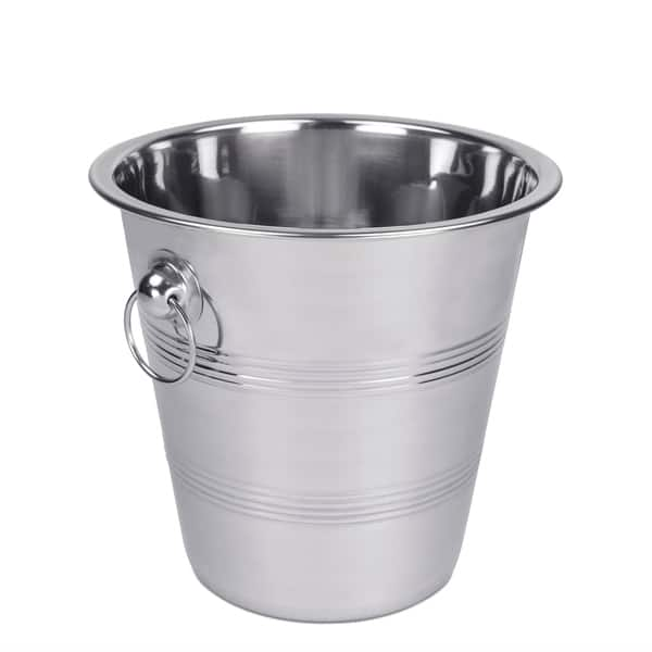  OXO Ice Bucket and Tongs Set - Brushed Stainless Steel:  Stainless Steel Ice Bucket: Home & Kitchen