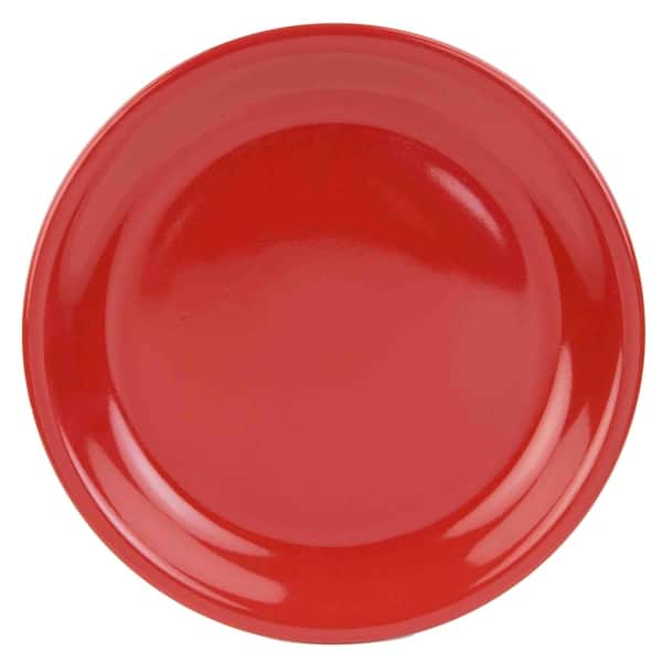 Home Basics Red Ceramic Dinner Plate Bed Bath & Beyond 22580269