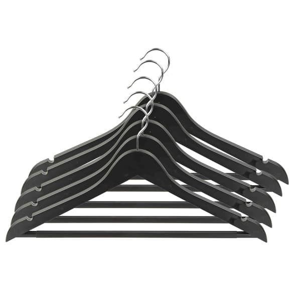 Home Basics Wooden Clothes Hangers, 5 Pack