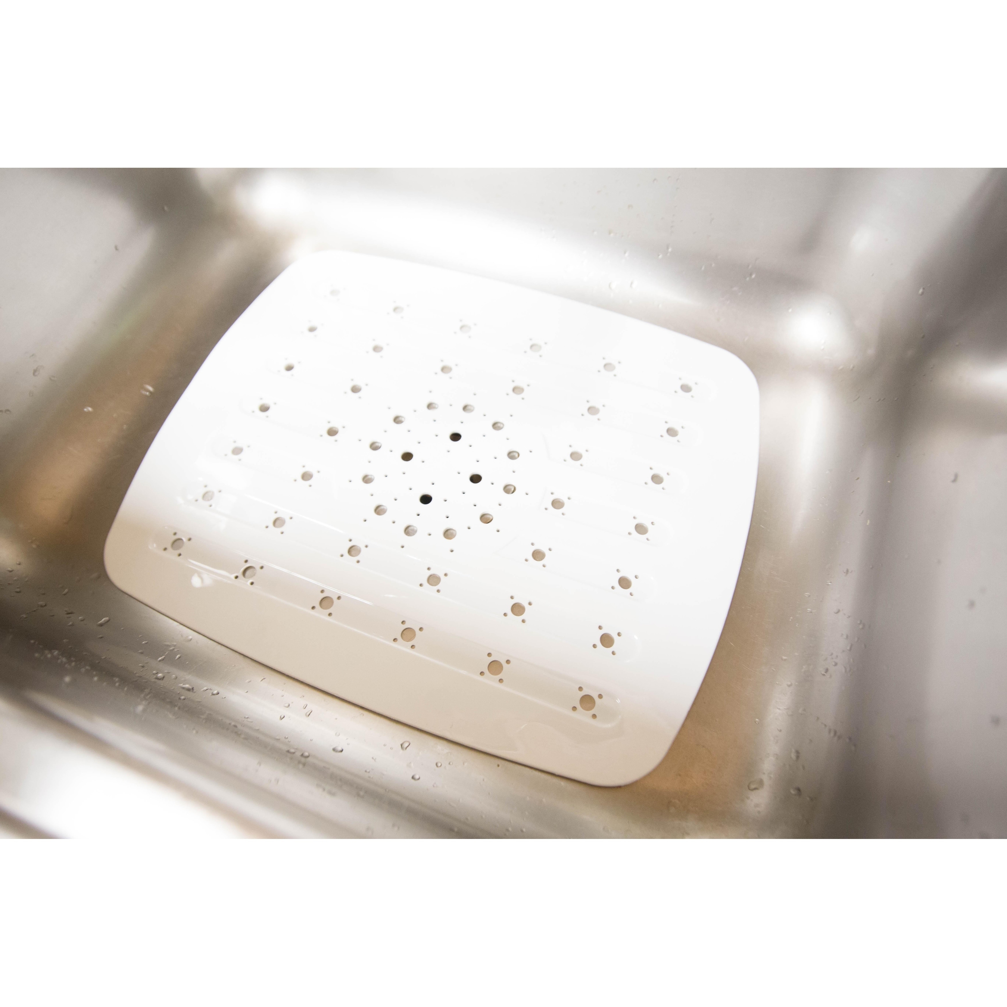 Shop Home Basics White Pvc Sink Mat On Sale Free Shipping On