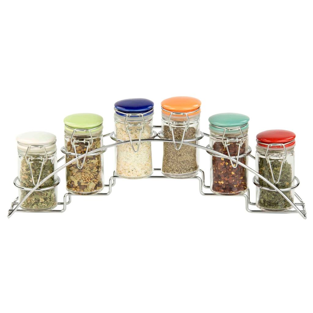 Home Basics 6-piece Spice Set with Rack