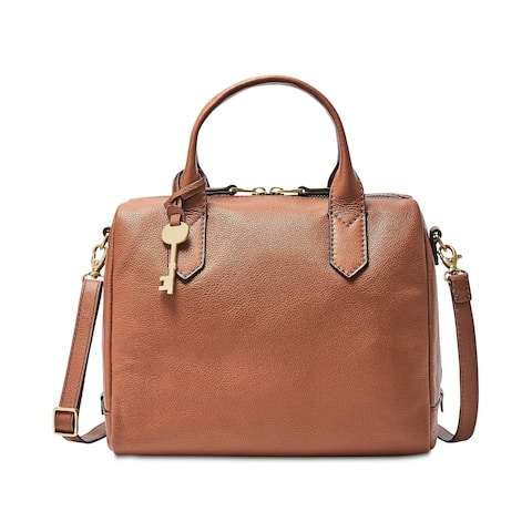 Brown Fossil Handbags Our Best Clothing Shoes Deals Online Fossil Fiona Small Leather Satchel Brown
