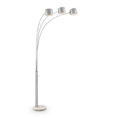 OK Lighting Nova Silver Arch-Floor Lamp