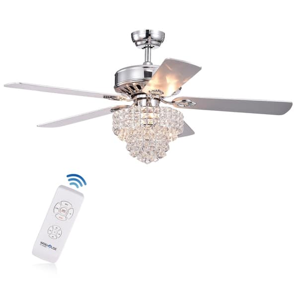 Shop Bryanya 5 Blade 52 Inch Chrome Lighted Ceiling Fans