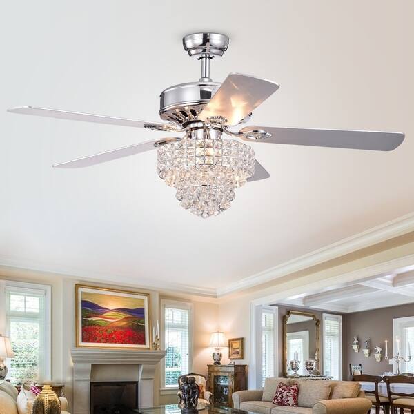 Shop Bryanya 5 Blade 52 Inch Chrome Lighted Ceiling Fans