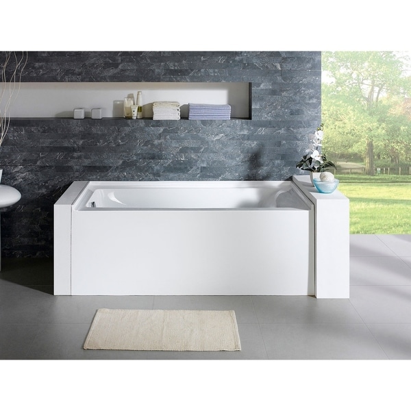 Delano 60 X 30 White Rectangle Alcove Soaking Bathtub Left Delano 60 X 30 White Rectangle Alcove Soaking Bathtub