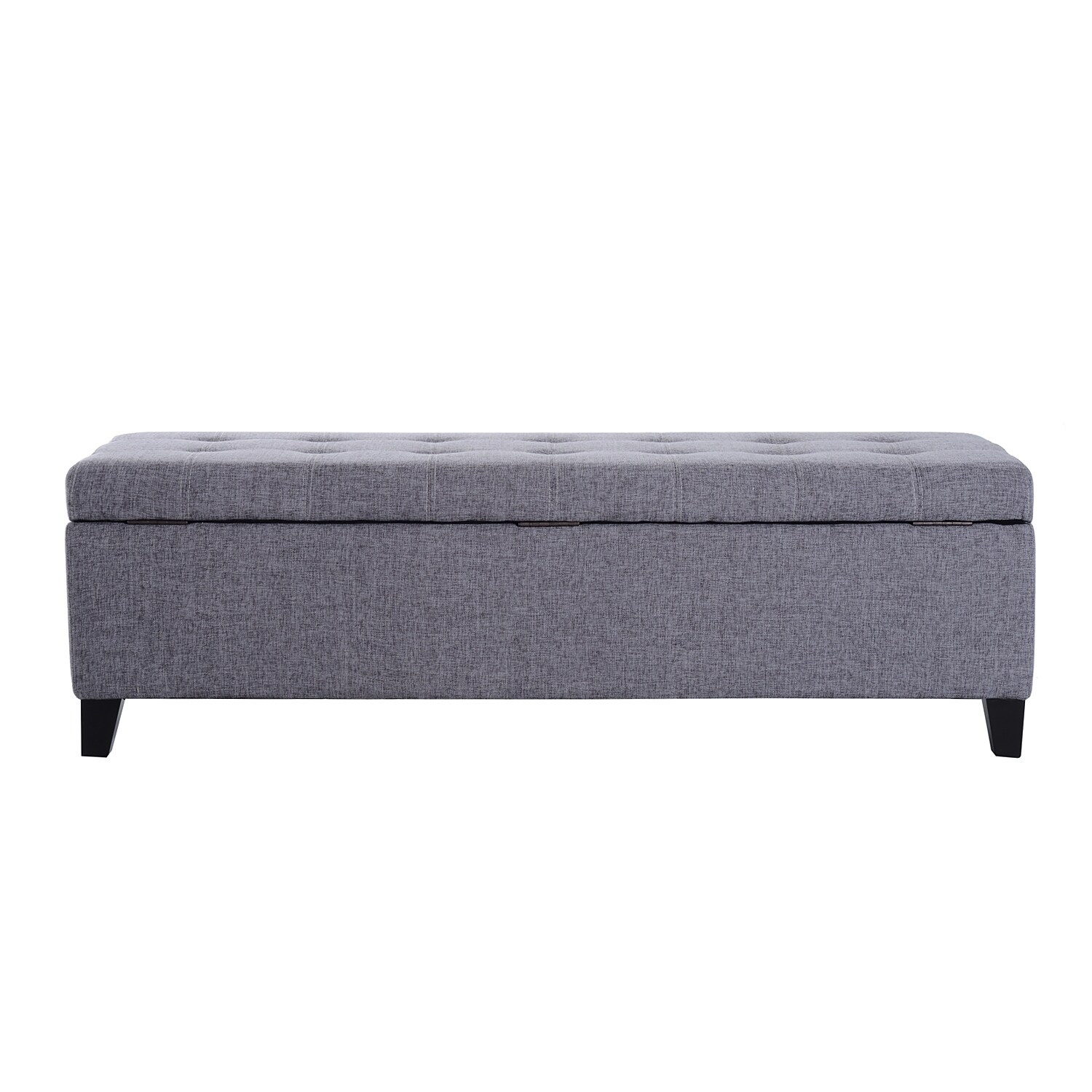 Shop Porch Den Holmden 51 Inch Fabric Tufted Storage Ottoman