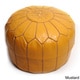 preview thumbnail 10 of 14, The Curated Nomad Aptos Handmade Moroccan Leather Pouf Authentic Ottoman