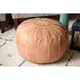 preview thumbnail 3 of 14, The Curated Nomad Aptos Handmade Moroccan Leather Pouf Authentic Ottoman