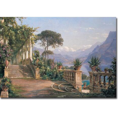 Lodge on Lake Como by Carl Frederic Aagaard Gallery Wrapped Canvas Giclee Art