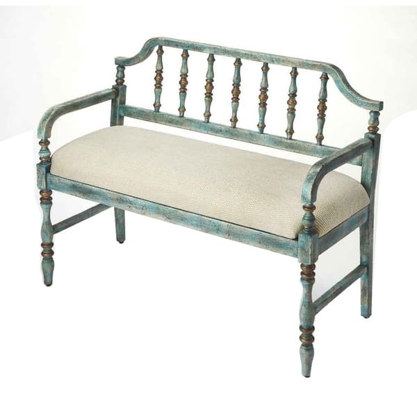Butler emilia weathered blue bench - Bed Bath & Beyond - 22582852